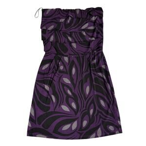 Banana Republic Women’s Dress Bodycon Strapless Purple abstract Size Small